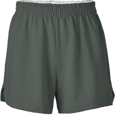 Soffe Girls' Authentic Cheer Shorts – Soft Cotton Blend Gym Shorts for Cheerleading, Dance, Running, Fitness, & Casual Wear – Elastic Waistband, Vibrant Colors, Durable & Easy Care Cardinal in Saudi Arabia