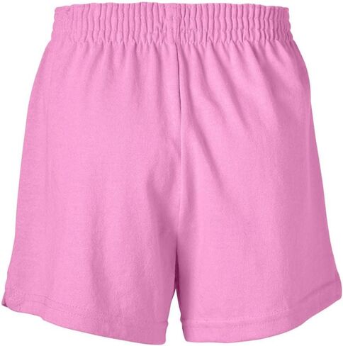 Soffe Girls' Authentic Cheer Shorts – Soft Cotton Blend Gym Shorts for Cheerleading, Dance, Running, Fitness, & Casual Wear – Elastic Waistband, Vibrant Colors, Durable & Easy Care Cardinal in Saudi Arabia