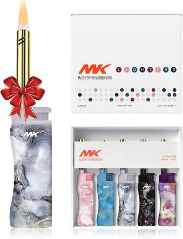 MK Lighter Collector's Edition Candle-Candle-Multipurpose Jet Flame Butane مع عصا طويلة للاستخدام الداخلي والخارجي الأزواج Family Family (Harvest-5pc) in Kuwait
