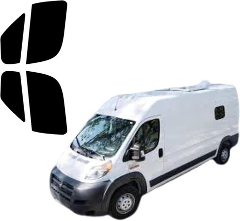 Premium Nano Carbon Professional Window Tint Fits Dodge Promaster 1500, 2500, 3500 1996-2023 Driver and Passenger precut to Factor fit for Maximum Heat Reduction and Privacy (35% Shade) in Saudi Arabia