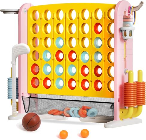 Giant 4 in a Row Connect Game with Mesh Fabric, Jumbo 4-to-Score Yard Games in Saudi Arabia