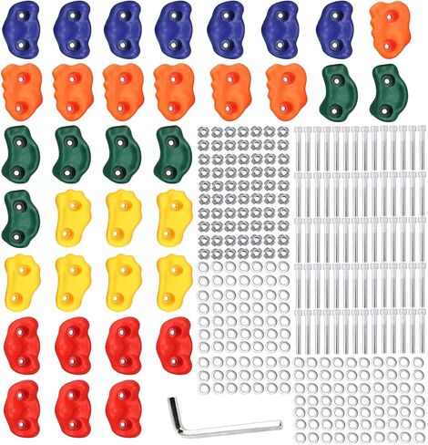 Yaegoo Climbing Holds for Kids and Adults, Rock Climbing Holds - Mounting Hardware Included - Climbing Rocks for DIY Rock Climbing Wall (25 PCS) in Kuwait