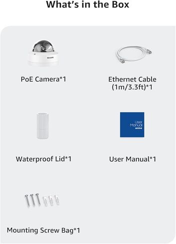 Camera ANNKE 3K POE مراقبة كاميرا خارجية مع MIC ، وكاميرات أمان IP منزلية 5 ميجابكسل مع عدسة 2.8 ملم ، الكشف عن الإنسان/المركبات ، الرؤية الليلية الملونة ، 114 درجة فوفا زاوية عرض واسعة ، تصل إلى 512 جيجابايت بطاقة Micro SD ، AH500 in Saudi Arabia