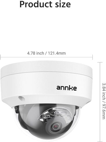 Camera ANNKE 3K POE مراقبة كاميرا خارجية مع MIC ، وكاميرات أمان IP منزلية 5 ميجابكسل مع عدسة 2.8 ملم ، الكشف عن الإنسان/المركبات ، الرؤية الليلية الملونة ، 114 درجة فوفا زاوية عرض واسعة ، تصل إلى 512 جيجابايت بطاقة Micro SD ، AH500 in Saudi Arabia