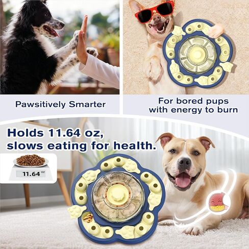 KADTC Dog Puzzle Toy Level 3 in 1 ، لعبة الكلب الغزل ، وموزع التفاعلية والعلاج البطيء للاشتعال الملل والتحفيز الدماغ ، ومناسبة للكلاب الصغيرة/المتوسطة/الكبيرة in Kuwait