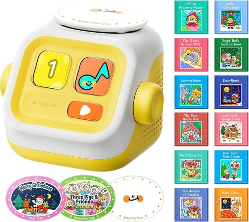 Interactive Storytelling Toys for Kids: Story Audio Machine with 3 Expression Buttons, 3 Story Cards with 120 Stories, 600 Minutes, Birthday Gift for Boys and Girls, Learning, Travel, Bedtime in Saudi Arabia