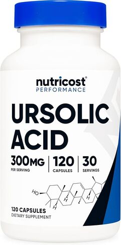 Nutricost Ursolic Acid 300mg, 120 Capsules - Vegetarian, Non GMO, Gluten Free, Soy Free in Saudi Arabia