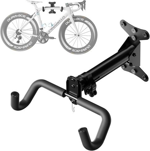 Bike Wall Mount Hanger - Adjustable Horizontal Bicycle Storage Rack for Garage and Home - Metal Hook Holder for Road, Mountain, and Hybrid Bikes in Saudi Arabia