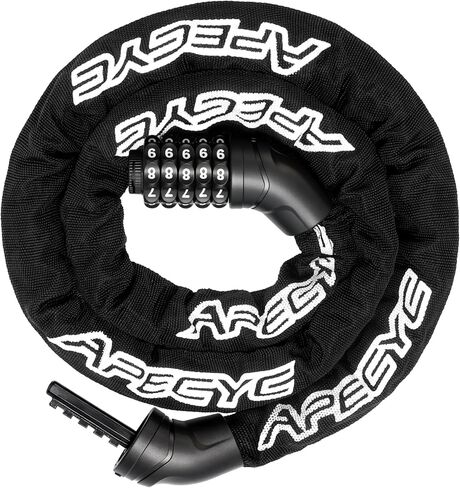 Bike Chain Lock 5 Digit Combination Bike Locks Heavy Duty Anti Theft 35.4/47.2in Longer Chain Bicycle Lock Hardened Steel Bike Lock for E-Bike, Motorcycle, Bicycle, Scooter in Saudi Arabia