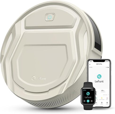 Lefant Robot Vacuum Cleaner Slim Quiet,2200Pa Powerful Suction,120 Mins Runtime,6 Cleaning Modes,Wi-Fi/App/Alexa,Self-Charging Pet Hair Robotic Vacuum Ideal for Hard Floor,Low-Pile Carpet,M210 Pro in Kuwait