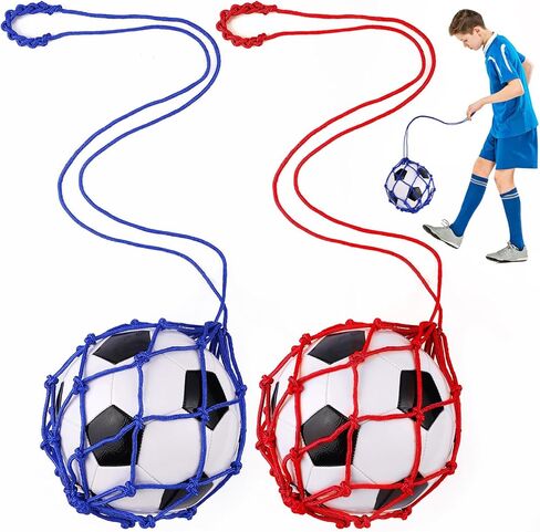Tobwolf 2PCS Soccer Ball Kick Trainer ، كرة القدم العودة للشباب للشباب البالغين يتناسبون مع حجم الكرة 3 ، 4 ، 5 ركلة رمي التدريب حزام الخصر القابل للتعديل ، وركلة كرة القدم مدرب تدريب منفرد in Kuwait