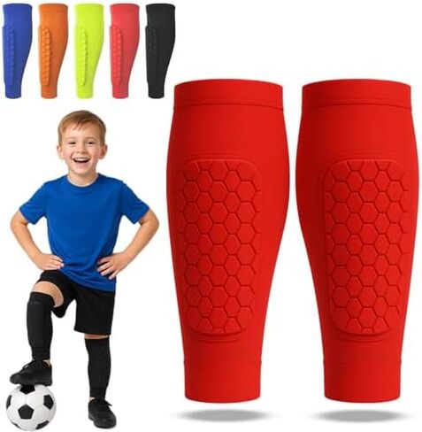 Shin Defender Shin Guards Kids-Shindefender Mini Shin Guards Soccer Kids 8-10/10-12 in Kuwait