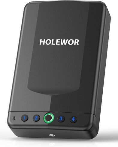 Gun Safe Small Pistol Safe Biometric Gun Lock Box for Handgun, Fingerprint Quick Access Portable Pistol Case for Car Travel Nightstand Bedside in Saudi Arabia