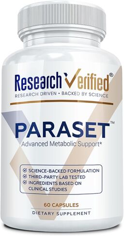 Research Verified Paraset - 120 Capsules - Natural Gut Health Enhancer - Garlic Bulb, Papain, Sweet Wormwood, Black Walnut, BioPerine - Vegan in Saudi Arabia