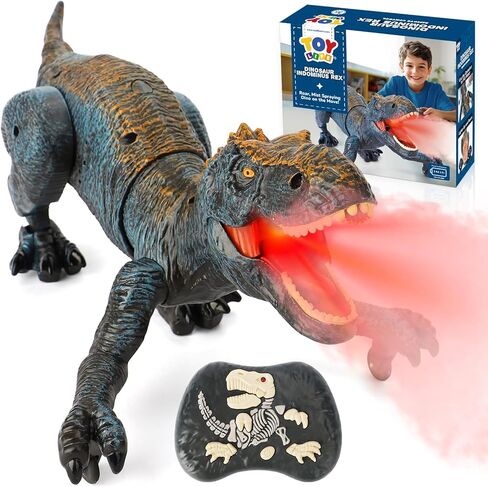 Steam Life Control Control Velociraptor Dinosaur Toy للأطفال - RC Dino واقعية مع الأصوات والأضواء وأفعال المشي - لعبة Raptor القابلة لإعادة الشحن للبنين والبنات in Kuwait
