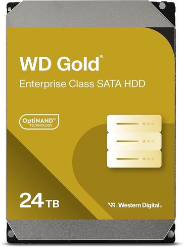 Western Digital 26TB WD Gold Enterprise Class SATA Internal Hard Drive HDD - 7200 RPM, SATA 6 Gb/s, 512 MB Cache, 3.5" - WD261KRYZ in Kuwait