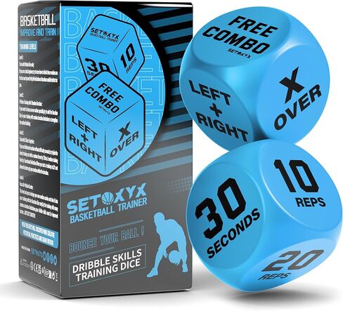 Basketball Dribble Training Dice Set - Basketball Training Equipment - Basketball Party Favors,Dribble Skills Training for Beginner from 0 to 1,Basketball Gift for Teens and Kids in Kuwait