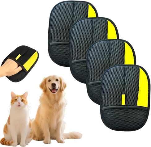 Pet Hair Remover Gloves for Cats & Dogs: 2025 New Upgrade Electrostatic Grooming Gloves Washable Reusable Cats&Dogs Hair Removal Gloves for Clean Couch Carpet Furniture Clothes Car Seat in Saudi Arabia