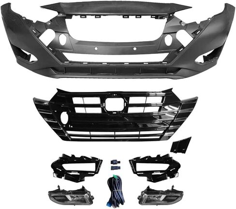 Front Bumper Cover Compatible with 2008-2015 Nissan Armada,OEM #62022ZQ00A & NI1000252-Without Sensor, License Plate, or Tow Hook Cut-Outs,Primed in Saudi Arabia