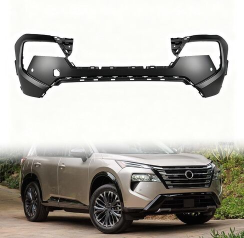 Front Bumper Cover Compatible with 2008-2015 Nissan Armada,OEM #62022ZQ00A & NI1000252-Without Sensor, License Plate, or Tow Hook Cut-Outs,Primed in Saudi Arabia
