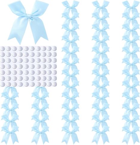 أقواس التفاف الهدايا الوردية - 50pcs 3.3 بوصة أنيقة لالتفاف الهدايا ، زخارف عيد ميلاد الحفلات ، هدايا عيد الميلاد ، الحرف اليدوية ، استحمام الأطفال ، الذكرى السنوية (الوردي) in Kuwait