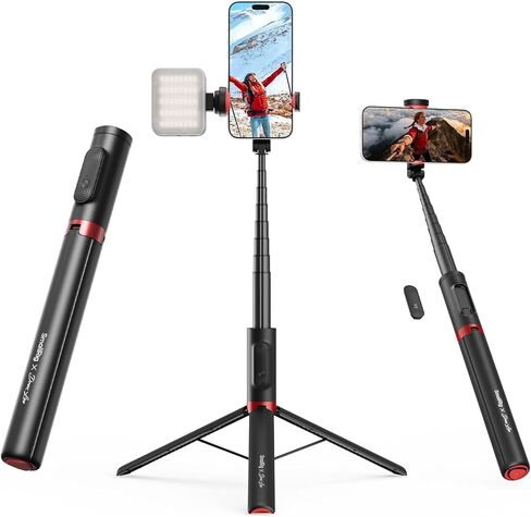 SmallRig ST30 One-Touch Deploy Selfie Stick Tripod, 57.9" Automatic Tripod Stand with Remote and Cold Shoe Mount, for iPhone, for Android, Video Recording, Travel, Vlogging, Black 5291 in Kuwait