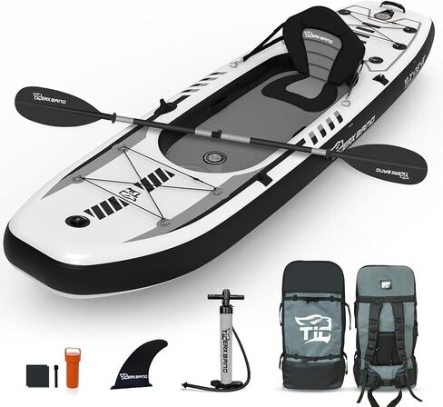 10.2'x35''x8'' Inflatable Kayak with Detachable Seat, SUP-Kayak Set Includes Hand Pump/Aluminum Oar/Backpack, Inflatable Boat for Adults/Kids | for Fishing, Touring-Purple in Kuwait