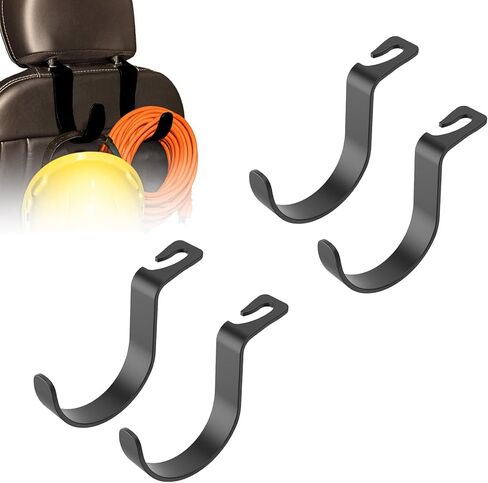 TRAVEL DEPOT XL Headrest Hanger Hooks, Heavy-Duty Car Seat Hook for Purses, Bags & Groceries, Universal Fit Storage Headrest Organizer for Vehicle, Strong Durable Backseat Hanger, Interior Accessories in Kuwait