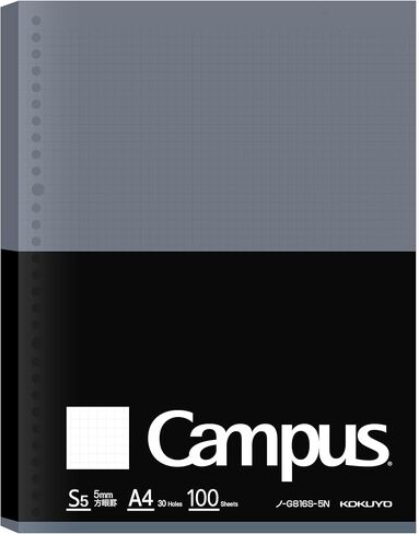 Kokuyo Campus Leaf Leaf Paper for Binders ، نوع الأعمال ، الكتابة السلس Sarasara ، A4 ، الشبكة 5 مم ، 30 فتحة ، 100 ورقة ، درجة الحموضة المحايدة ، مقاومة النزيف ، استيراد اليابان (NO-G816S-5N) in Kuwait