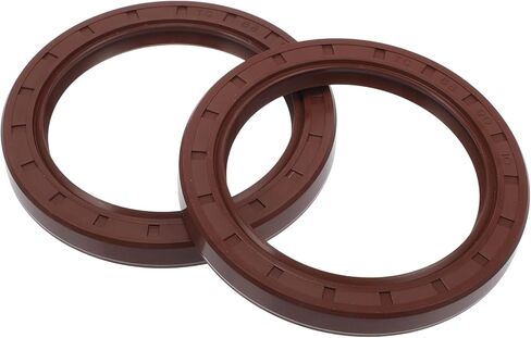 Universal Oil Seal TC Double Lip W Steel Spring Seal Ring Rotary Shaft Seal 60x75x8mm High Pressure FKM Rubber Brown 2 Pcs in Kuwait