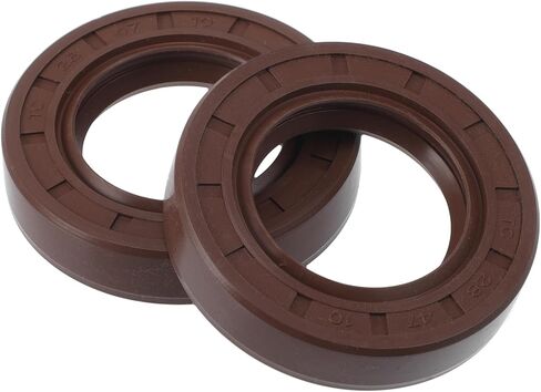 Universal Oil Seal TC Double Lip W Steel Spring Seal Ring Rotary Shaft Seal 18x30x7mm High Pressure FKM Rubber Brown 2 Pcs in Kuwait