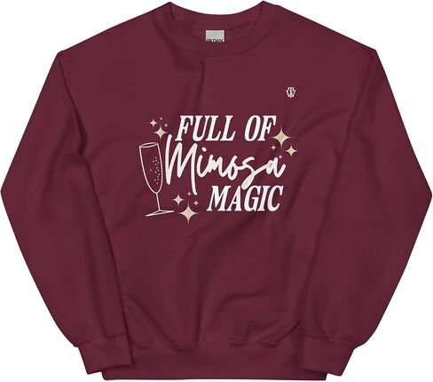 Full of Mimosa Magic Unisex Sweatshirt for Women crewneck pullover, aesthetic clothes stylish Men's Clothing in Saudi Arabia