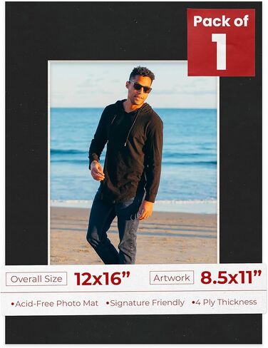 12x16 Mat for 8.5x11 Photo - Precut Purple Crocus Suede Picture Matboard for Frames 12 x 16 Inches - Bevel Cut to Display Art 8.5 x 11 - Acid Free Pack of 10 MATS with Backing Boards & Clear Bags in Saudi Arabia