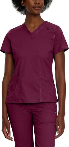 Landau Proflex Tailored Fit Comfort Stretch 3-Pocket Scrub Top for Women 4160 Caribbean MED in Kuwait
