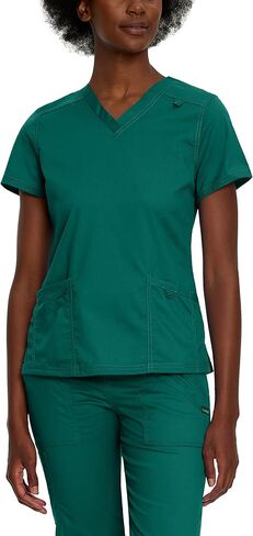 Landau Proflex Tailored Fit Comfort Stretch 3-Pocket Scrub Top for Women 4160 Caribbean MED in Kuwait
