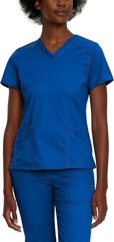 Landau Proflex Tailored Fit Comfort Stretch 3-Pocket Scrub Top for Women 4160 Caribbean MED in Kuwait