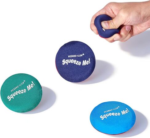 Finger Squeeze Fidget Toys for Adults – Silent Anxiety Relief Sensory Pad, Soft Silicone with Fabric Cover, Portable Calming Toy Set for Adults (Multicolor, 3) in Saudi Arabia