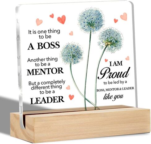 Thank You Leader Gifts Leader Definition Clear Desk Decorative Sign Grateful Boss Coach Mentor Appreciation Gift Acrylic Sign with Stand Table Plaque Sign Keepsake Office Decor in Saudi Arabia
