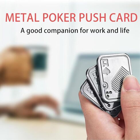 Triple EDC Fidget Slider Toys للبالغين البوكر A Card Card Autism ADHD Cool EDC Toys-Triple Silver Poker A in Kuwait