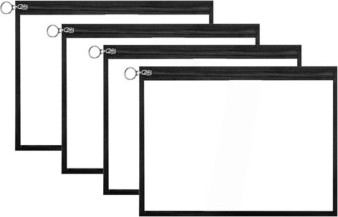 Clear Zipper Pouches for Organizing | Durable PVC Makeup Envelopes for Document Storage, Travel, and School Supplies in Kuwait