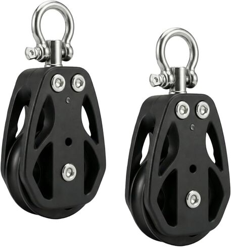 50mm Single Swivel Sailing Block - Heavy-Duty Marine Pulley, 3100 lbs (1406 kg) WLL, Fits 7/16" (12mm) Line, Compact Design for Industrial & Sailing Use,Sailing hardware-HL001 in Kuwait