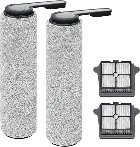 Replacement Roller Brushes & HEPA Filters Compatible with Roborock F25 / F25 ALT Handheld Wireless Vacuum Cleaner - Compatible Accessory Set, 2 Roller Brush and 2 Filters in Kuwait