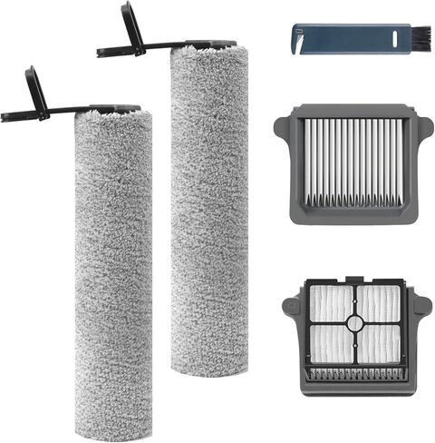 Replacement Roller Brushes & HEPA Filters Compatible with Roborock F25 / F25 ALT Handheld Wireless Vacuum Cleaner - Compatible Accessory Set, 2 Roller Brush and 2 Filters in Kuwait