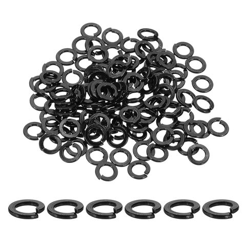 MECCANIXITY 10# Spring Lock Washer, 304 Stainless Steel Split Lock Washers for Screws Bolts Cars Construction Machinery Black Pack of 120 in Saudi Arabia