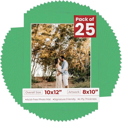 8x10 Mat for 10x12 Frame - Precut Mat Board Acid-Free White 8x10 Photo Matte Made to Fit a 10x12 Picture Frame, Premium Matboard for Family Photos, Show Kits, Art, Picture Framing, Pack of 1 Mat in Saudi Arabia