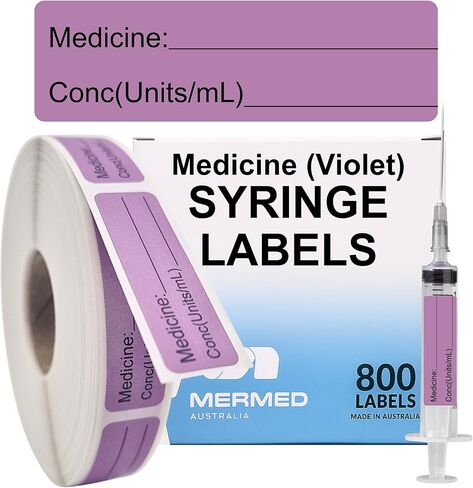 Medicine Conc (وحدات/مل) تسميات حقنة-مربع من 800 ملصقات تركيز الطب على لفة (CORE 1 "). 12 مم × 40 مم (حوالي 0.5" × 1.5 "). لاصق دائم خالي من اللاتكس. in Kuwait