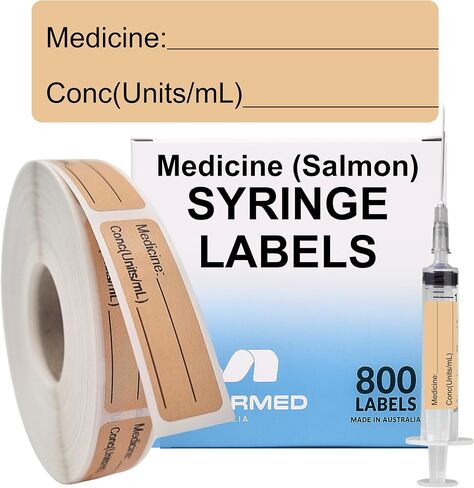 Medicine Conc (وحدات/مل) تسميات حقنة-مربع من 800 ملصقات تركيز الطب على لفة (CORE 1 "). 12 مم × 40 مم (حوالي 0.5" × 1.5 "). لاصق دائم خالي من اللاتكس. in Kuwait