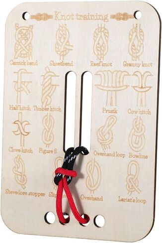 Learn Knot Training Board Knot Tying kit Learn to Tie Knot Training Board 16 Knotting Methods for Beginners Knot Tying Book Adults Beginner for Outdoor Survival Camping Climbing Practice in Kuwait
