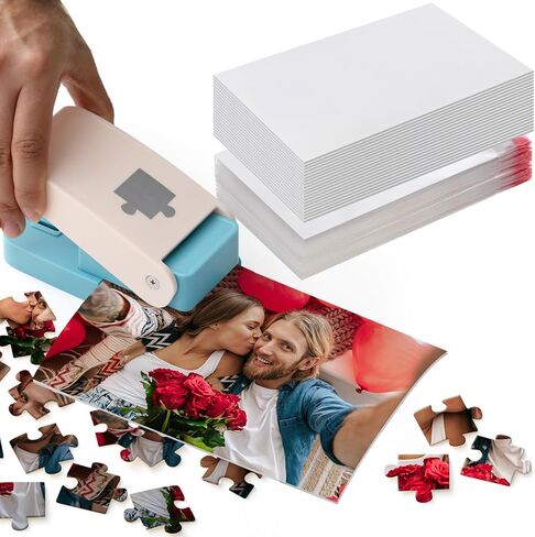 Talltalk DIY Photo Photo Punch Punch Maker مجموعة مخصصة لقطات اللغز بانورز مخصصة مع رغوة لاصقة وأكياس تخزين آلة قاطع الصور لالتقاط مخصصة للصور مخصصة لصنع الحرف in Saudi Arabia