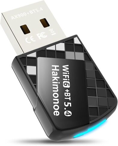 2-in-1 Wi-Fi 6 Bluetooth 5.4 محول USB لجهاز الكمبيوتر المحمول للكمبيوتر الشخصي ، محسّن 5DBI AX900MBPS WIFI 2.4G/5GHZ الشبكة اللاسلكية الشبكة اللاسلكية المزدوجة in Kuwait